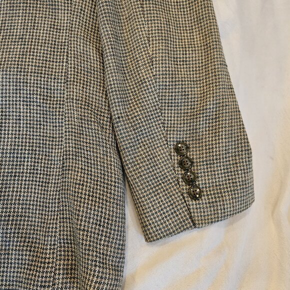 Towncraft Men's Vintage Houndstooth Sport Coat Blazer Suit Jacket 100% Silk 40S - Picture 5 of 8